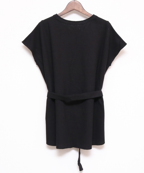 cepo(セポ)の「キーネックベルトツキTシャツ(Tシャツ/カットソー・レディース・ブラック/オフホワイト/ピンク/ベージュ・M)」の18枚目の写真