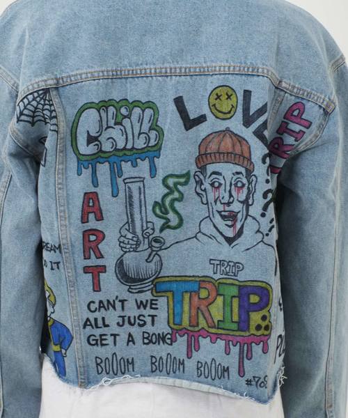 ATTI（アッティ）の「ハンドメイドペイント裾ダメージデニムジャケット