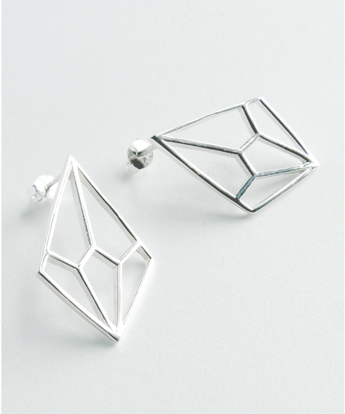 TONE SELECT GOODS（トーンセレクトグッズ）の「【925 SILVER ACC】フレーミングピアスSV925(OG)（ピアス（両耳用）・レディース・シルバー・FREE）」の3枚目の写真