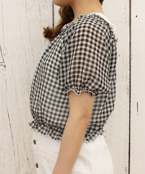 Chico（チコ）の「ビスチェ付チュニック（シャツ/ブラウス・レディース・ホワイト/ホワイト×ブラック/ホワイト×ブルー/ネイビー・FREE）」の12枚目の写真