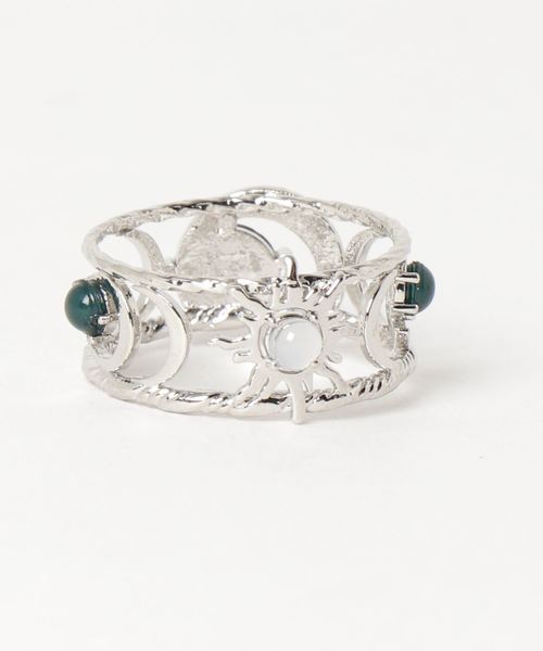 チャイハネ（チャイハネ）の「【チャイハネ】太陽と三日月リング（リング・レディース・ブラック/ブルー/グリーン/ライトブルー/ピンク・FREE）」の6枚目の写真