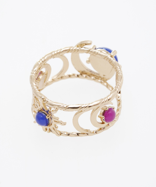 チャイハネ（チャイハネ）の「【チャイハネ】太陽と三日月リング（リング・レディース・ブラック/ブルー/グリーン/ライトブルー/ピンク・FREE）」の10枚目の写真