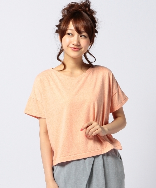 Another Edition（アナザーエディション）の「AE NEP SHORT T ◆（Tシャツ/カットソー・レディース・ホワイト/ブラック/ライトグレー/オレンジ・フリー）」の4枚目の写真