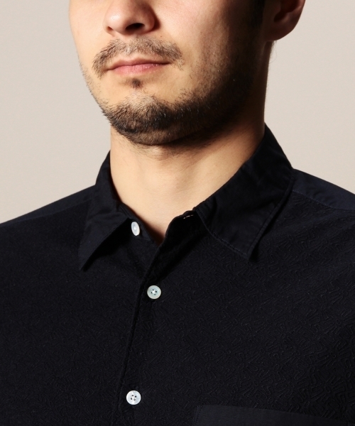 BEAUTY&YOUTH UNITED ARROWS（ビューティーアンドユースユナイテッドアローズ）の「BY レース レイヤード レギュラー カラーシャツ◆（シャツ/ブラウス・メンズ・オフホワイト/ネイビー・X-LARGE/LARGE/SMALL/MEDIUM/X-SMALL）」の11枚目の写真