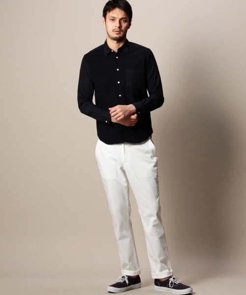 BEAUTY&YOUTH UNITED ARROWS（ビューティーアンドユースユナイテッドアローズ）の「BY レース レイヤード レギュラー カラーシャツ◆（シャツ/ブラウス・メンズ・オフホワイト/ネイビー・X-LARGE/LARGE/SMALL/MEDIUM/X-SMALL）」の8枚目の写真