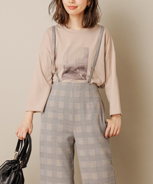 natural couture(ナチュラルクチュール)の「モノクロームフォトTシャツ(Tシャツ/カットソー・レディース・ベージュ/スミクロ/オフホワイト・FREE)」の18枚目の写真