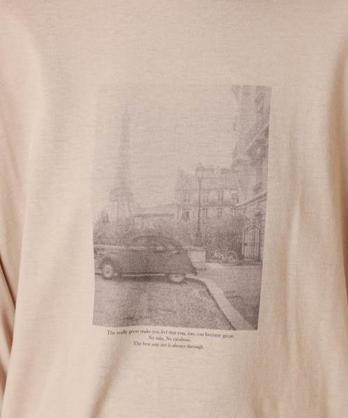 natural couture(ナチュラルクチュール)の「モノクロームフォトTシャツ(Tシャツ/カットソー・レディース・ベージュ/スミクロ/オフホワイト・FREE)」の15枚目の写真