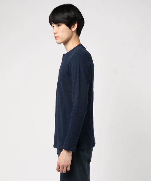 フェイクヘンリーネック長袖tシャツ Tシャツ カットソー エムエフエディトリアルメンズ M F Editorial Men トップス ストレッチワッフル M F Editorial エムエフエディトリアル のファッション