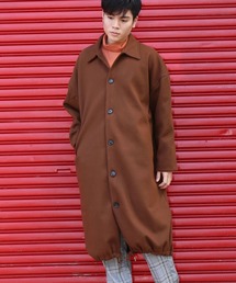 revertical（リバーティカル）の「メルトン素材 裾紐 バルーン裾 ロングステンカラーコート（ステンカラーコート）」