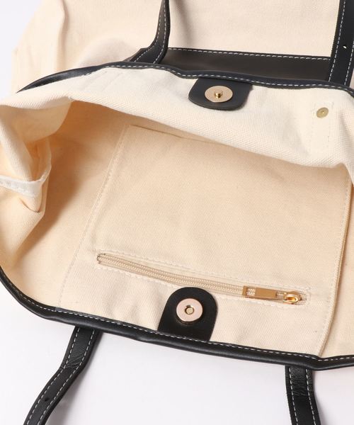 fifth（フィフス）の「A4バイカラーキャンバストートバッグ（トートバッグ・レディース・ブラック/キャメル・FREE）」の16枚目の写真