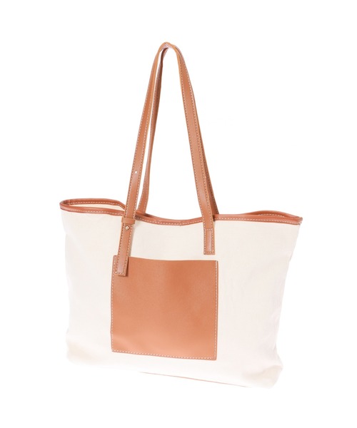 fifth（フィフス）の「A4バイカラーキャンバストートバッグ（トートバッグ・レディース・ブラック/キャメル・FREE）」の7枚目の写真