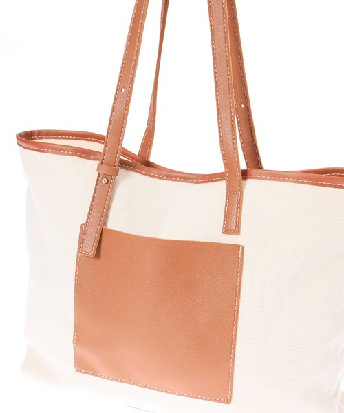 fifth（フィフス）の「A4バイカラーキャンバストートバッグ（トートバッグ・レディース・ブラック/キャメル・FREE）」の11枚目の写真
