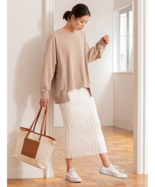 fifth（フィフス）の「A4バイカラーキャンバストートバッグ（トートバッグ・レディース・ブラック/キャメル・FREE）」の6枚目の写真