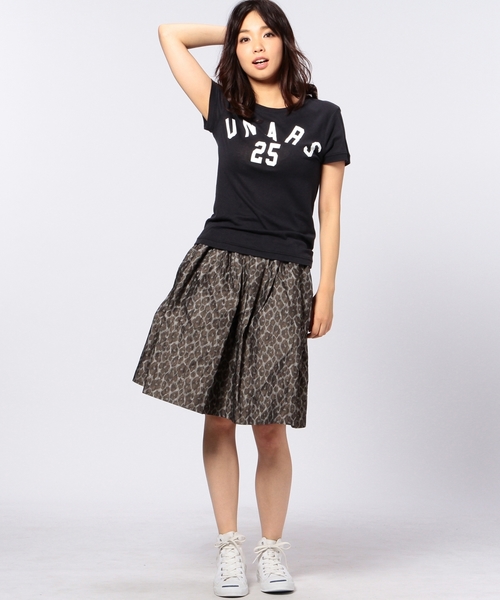 UNITED ARROWS（ユナイテッドアローズ）の「UAW P レオパード ジャカード タックスカート ◆（スカート・レディース・ブラック/グレー・40/38/36）」の5枚目の写真