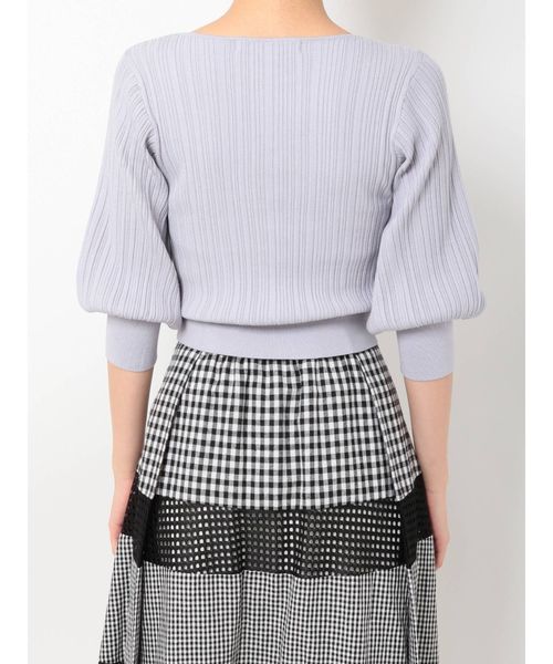 MERCURYDUO（マーキュリーデュオ）の「チェンジリブキーネックニット（ニット/セーター・レディース・オフホワイト/ミント/ラベンダー・FREE）」の9枚目の写真