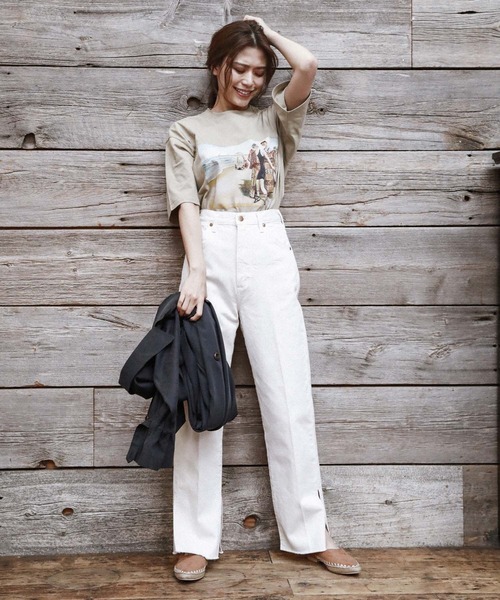 PENDLETON(ペンドルトン)の「【PENDLETON(ペンドルトン)】別注BIG Tシャツ(Tシャツ/カットソー・レディース・オフホワイト/ブラック/ベージュ・FREE)」の6枚目の写真