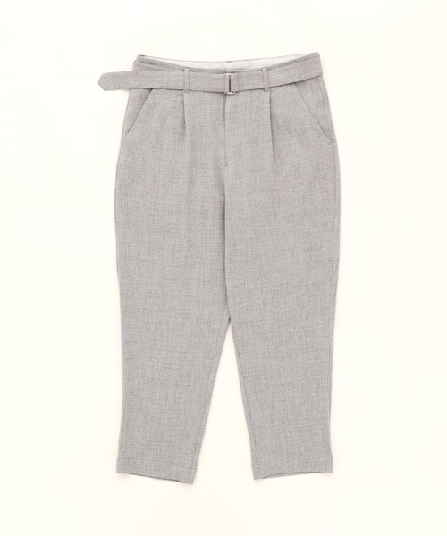 EMMA CLOTHES(エマクローズ)の「共地ベルト付き1タックワイドテーパードパンツ(その他パンツ・メンズ・ブラック/ベージュ/グレー・M/L)」の5枚目の写真