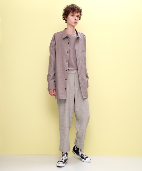 EMMA CLOTHES(エマクローズ)の「共地ベルト付き1タックワイドテーパードパンツ(その他パンツ・メンズ・ブラック/ベージュ/グレー・M/L)」の18枚目の写真