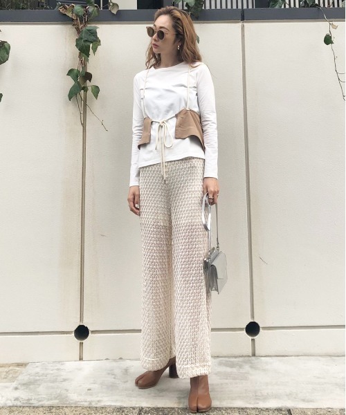 Ameri VINTAGE - 試着のみ/2way BIB LAYERED TOP Ameri（アメリ）の「2WAY BIB LAYERED TOP（Tシャツ/カットソー