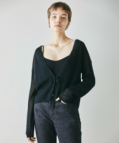 WALANCE(ワランス)の「フロントリボンショートカーディガン/wa...lance★★(カーディガン/ボレロ・レディース・ブラック/ライトベージュ/ライトカーキ・MEDIUM)」の11枚目の写真