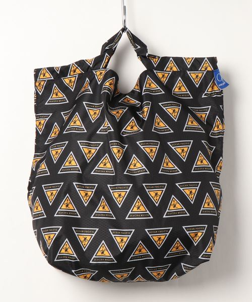 Ocean Pacific（オーシャンパシフィック）の「【OP:オーピー】パッカブルトートバッグ ビーチ プール 総柄（トートバッグ・メンズ・ダークインディゴブルー/ホワイト×レッド/オレンジ/イエロー×ブラック・FREE）」の4枚目の写真