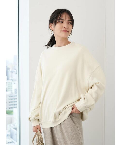 AMERICAN HOLIC(アメリカンホリック)の「サイドタックドロップショルダー裏毛チュニック 〇*(スウェット・レディース・アイボリー/チャコールグレー/ブラック/グレイッシュベージュ/キャメル/ブラウン・FREE)」の10枚目の写真