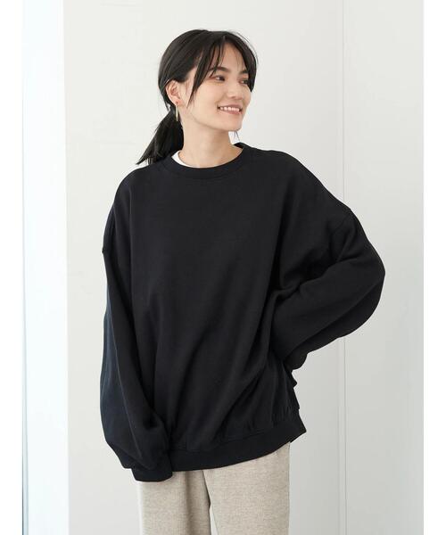 AMERICAN HOLIC(アメリカンホリック)の「サイドタックドロップショルダー裏毛チュニック 〇*(スウェット・レディース・アイボリー/チャコールグレー/ブラック/グレイッシュベージュ/キャメル/ブラウン・FREE)」の19枚目の写真