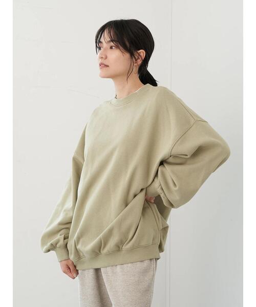 AMERICAN HOLIC(アメリカンホリック)の「サイドタックドロップショルダー裏毛チュニック 〇*(スウェット・レディース・アイボリー/チャコールグレー/ブラック/グレイッシュベージュ/キャメル/ブラウン・FREE)」の21枚目の写真