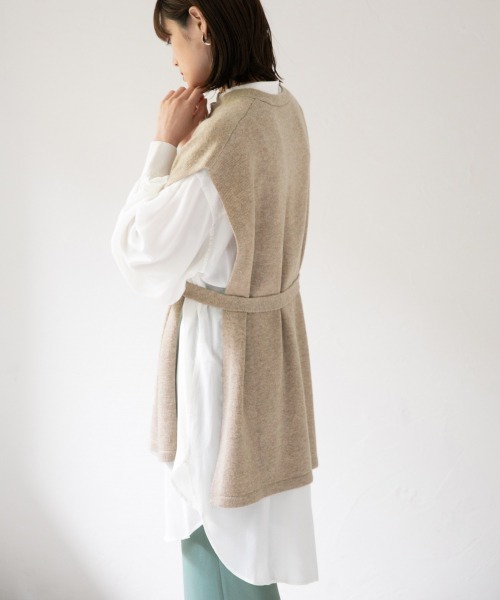 LOWRYS FARM（ローリーズファーム）の「シャツライクニットベスト　893379（ベスト・レディース・アイボリー/ブラック/ブラウン・FREE）」の5枚目の写真