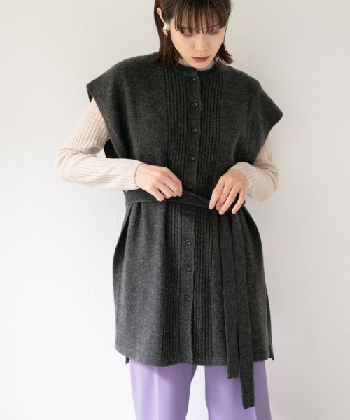 LOWRYS FARM（ローリーズファーム）の「シャツライクニットベスト　893379（ベスト・レディース・アイボリー/ブラック/ブラウン・FREE）」の8枚目の写真