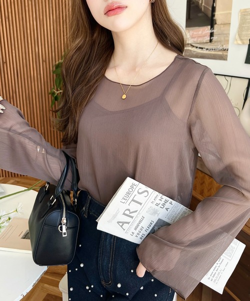 美品　マンシング　レディース　トップス　インナー　サイズM Lace Ladies カップ付き クロスデザイン キャミソール トップス