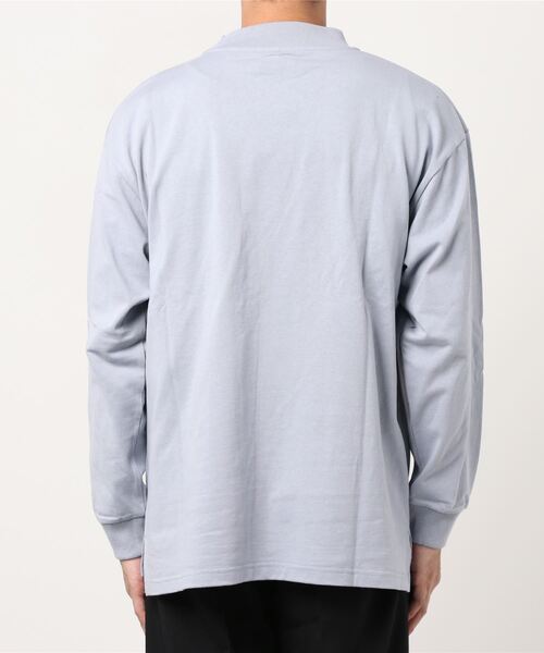 JOHN'S CLOSET（ジョンズクローゼット）の「【i】天竺 モックネック ロングTシャツ（Tシャツ/カットソー・メンズ・ホワイト/テラコッタ/ライトベージュ/ライトパープル/サックスブルー/ブラック/パープル/チャコールグレー/グリーン・MEDIUM/X-LARGE/LARGE）」の17枚目の写真