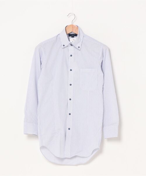 セール タカキューメンズ Taka Q Men 形態安定抗菌防臭 ストライプ柄ドゥエボタンダウン ビジネスドレス長袖シャツ ビジネスシャツ Taka Q タカキュー のファッション通販 Zozotown