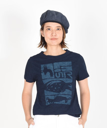 45R 山ものがたりのプリントTシャツ（動物たち・TOP糸） カットソー グレー 45R（フォーティファイブアール）の「山ものがたりのオーシャンT