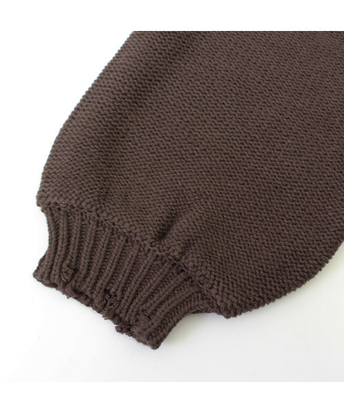 MODE ROBE（モードローブ）の「2WAYクラッシュデザインオーバーニット（ニット/セーター・レディース・ブラウン/アイボリー・FREE）」の21枚目の写真