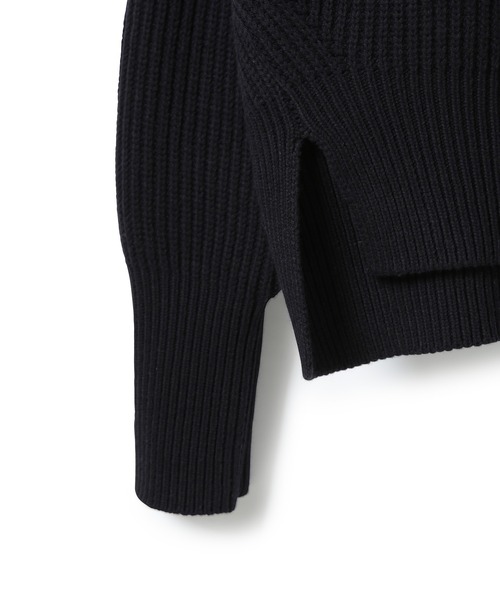 ADAM ET ROPE'（アダムエロペ）の「片畦ハイネックプルオーバー（ニット/セーター・レディース・ホワイト/ネイビー/ターコイズブルー/イエロー・FREE）」の8枚目の写真