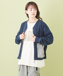 CUBE SUGAR（キューブシュガー）の「OE × 100Dダンボール ジップアップ ブルゾン（ブルゾン）」