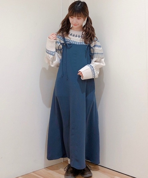 Samansa Mos2 blue（サマンサモスモスブルー）の「2wayキャミ