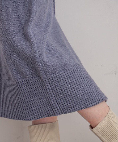 natural couture(ナチュラルクチュール)の「【WEB限定】サイドパールネックニットワンピース(ワンピース・レディース・ブラック/カーキ/サックスブルー/アイボリー/モカ・FREE)」の21枚目の写真