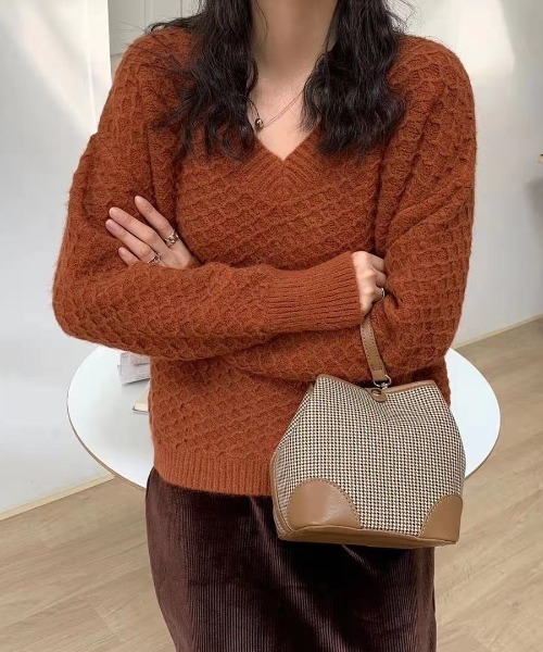 Loueme(ルエム)の「2WAYパイピングチェックショルダー(ショルダーバッグ・レディース・ブラック/アイボリー/キャメル・FREE)」の18枚目の写真