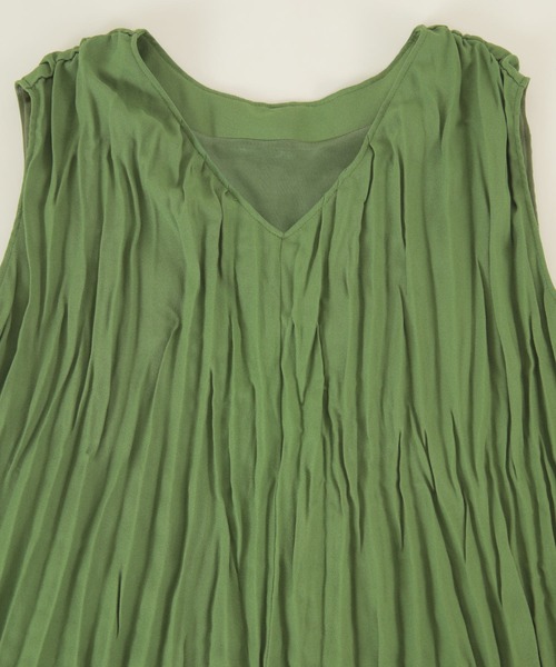 titivate（ティティベイト）の「ﾜｯｼｬｰﾌﾟﾘｰﾂﾉｰｽﾘｰﾌﾞﾜﾝﾋﾟｰｽ（ワンピース・レディース・グリーン/ブラック/ブラウン・L/S/M）」の5枚目の写真