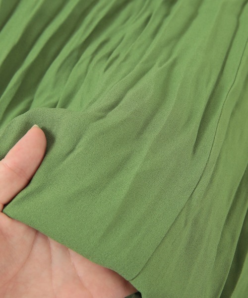 titivate（ティティベイト）の「ﾜｯｼｬｰﾌﾟﾘｰﾂﾉｰｽﾘｰﾌﾞﾜﾝﾋﾟｰｽ（ワンピース・レディース・グリーン/ブラック/ブラウン・L/S/M）」の12枚目の写真