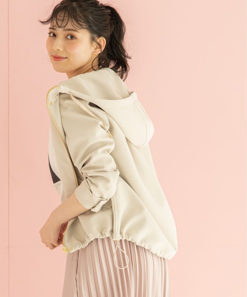 12Twelve Agenda（トゥエルブ　アジェンダ）の「グログランボンディングマンパ―（ブルゾン・レディース・ネイビー/ミント/グレイッシュベージュ・M）」の10枚目の写真