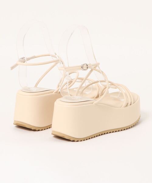 RASVOA(ラスボア)の「厚底コードサンダル(サンダル・レディース・オフホワイト/ブラック・L/M)」の3枚目の写真