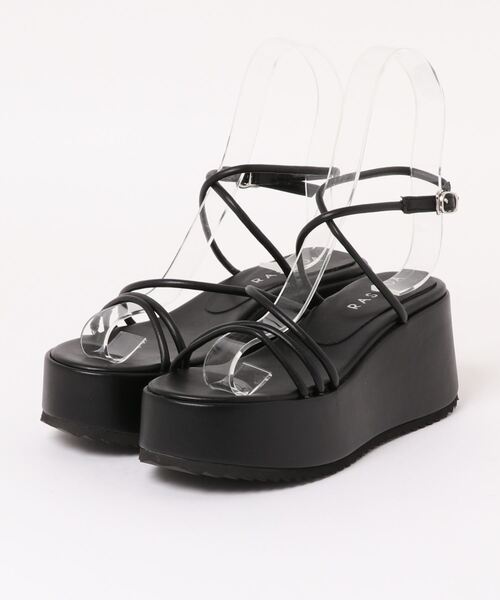 RASVOA(ラスボア)の「厚底コードサンダル(サンダル・レディース・オフホワイト/ブラック・L/M)」の10枚目の写真