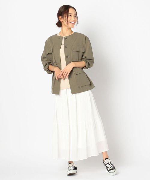 fredy repit（フレディレピ）の「ティアードロングスカート（スカート・レディース・オフホワイト/ブルー/ホワイト系その他5・38）」の5枚目の写真