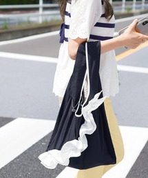 エコバッグ フリル サテン le reve vaniller