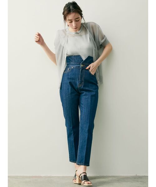 LAGUNAMOON(ラグナムーン)の「ハイウエストデザインデニムパンツ(デニムパンツ・レディース・ブルー/インディゴブルー・SMALL/MEDIUM)」の9枚目の写真