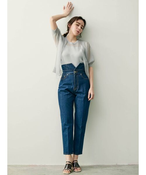 LAGUNAMOON(ラグナムーン)の「ハイウエストデザインデニムパンツ(デニムパンツ・レディース・ブルー/インディゴブルー・SMALL/MEDIUM)」の5枚目の写真