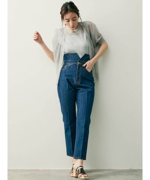 LAGUNAMOON(ラグナムーン)の「ハイウエストデザインデニムパンツ(デニムパンツ・レディース・ブルー/インディゴブルー・SMALL/MEDIUM)」の8枚目の写真